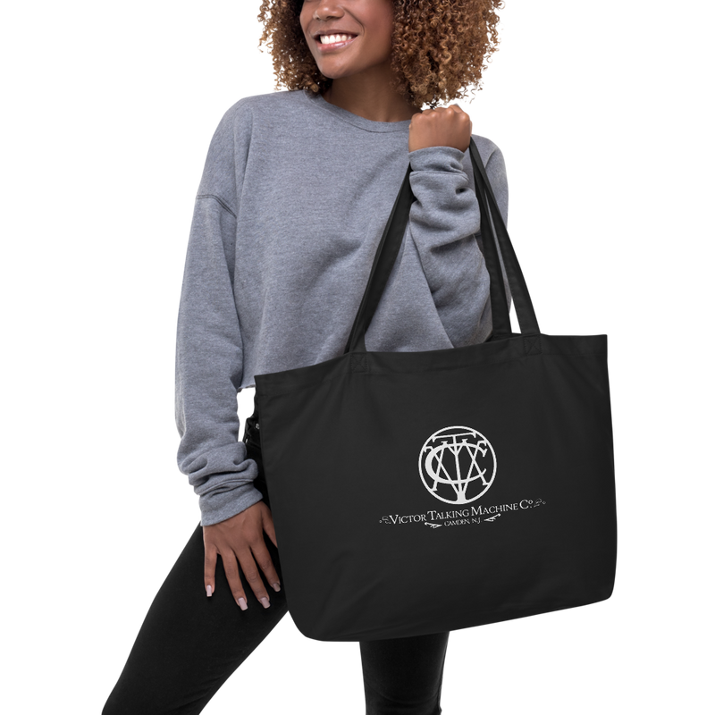 'Victor Talking Machine Co' Logo Large organic tote bag (Victorville® Collection)