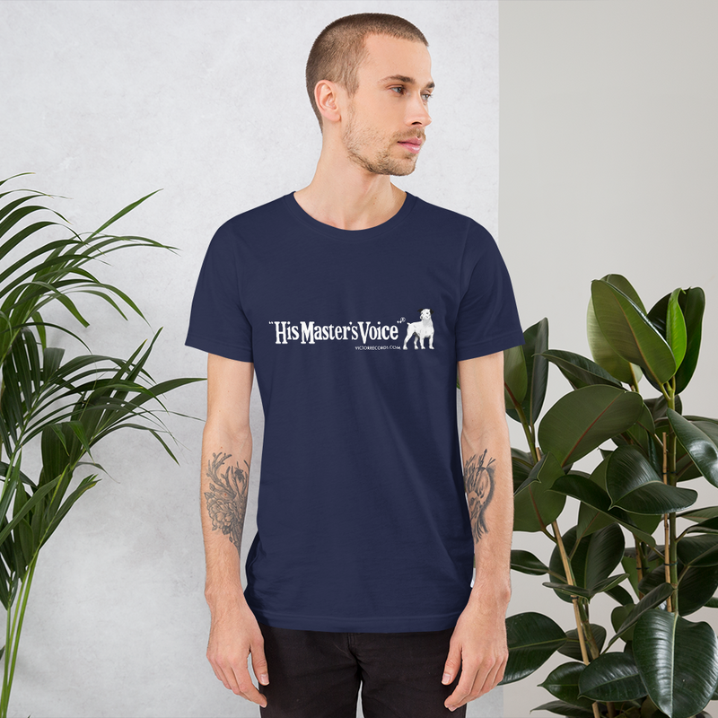 Victor 'His Master's Voice' Record Label Logo Short-Sleeve Unisex T-Shirt (Victorville® Collection)
